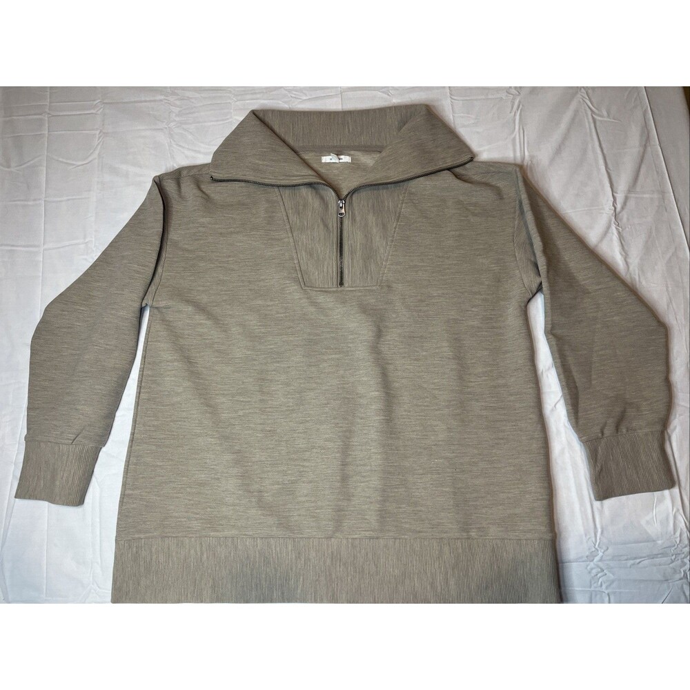 Maurices Sweater, Women's Size L, Brown, Quarter Zip, Pullover, Long Sleeve